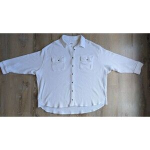 Aerie LumberJane Waffle Shirt - White - Size XL - Button Down - Pocket Flaps